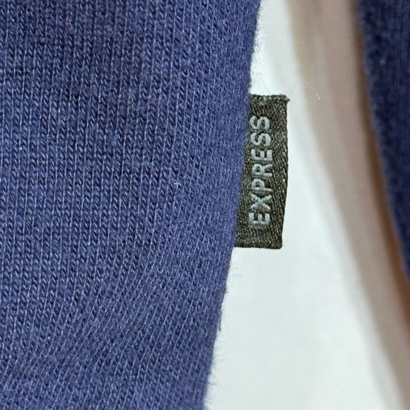 EXPRESS Quality + Fit Men’s Pullover Hoodie Navy Blue Size Small - Picture 5 of 7